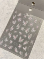 لنز و استیکر [اسلایدر] برجسته ناخن راسا طرح گل و پروانه کد RSL13