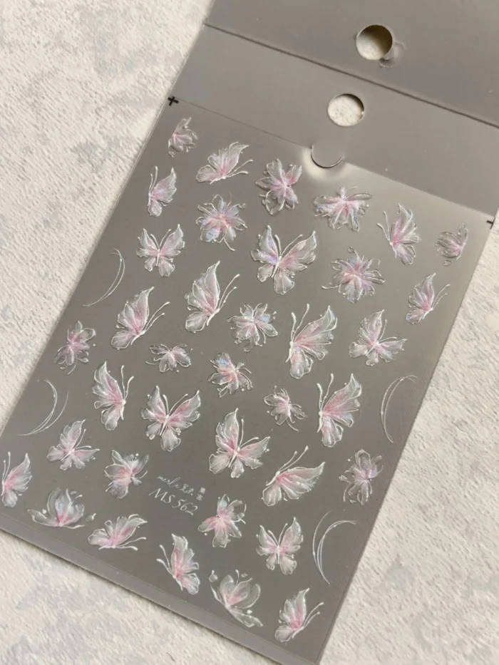 لنز و استیکر [اسلایدر] برجسته ناخن راسا طرح گل و پروانه کد RSL13