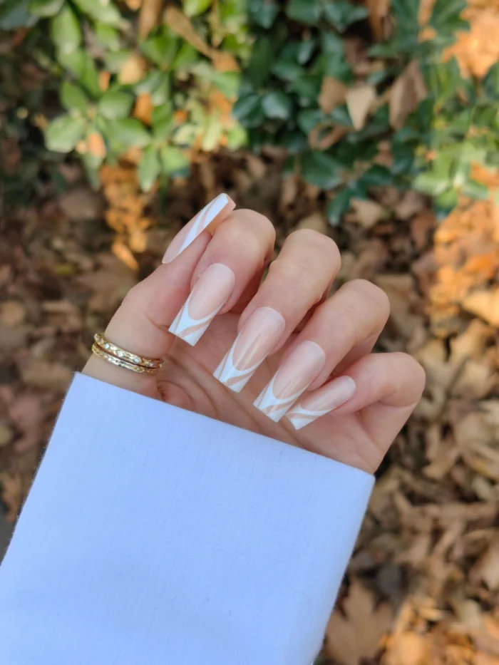 ناخن مصنوعی رنگ ناخن راسا طرح فرنچ کد RSF05