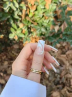 ناخن مصنوعی رنگ ناخن راسا طرح فرنچ کد RSF06