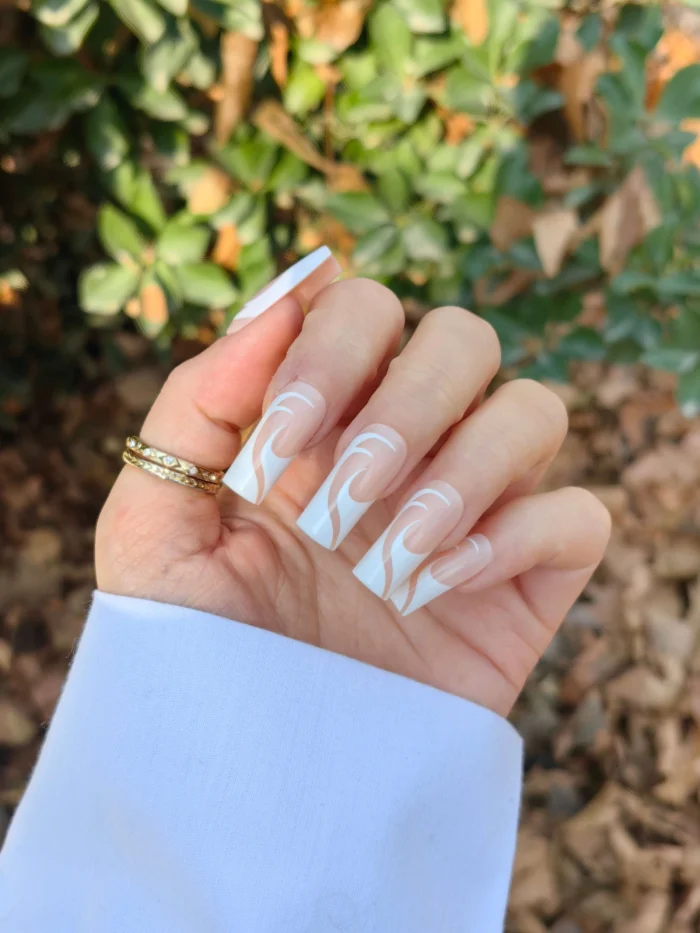 ناخن مصنوعی رنگ ناخن راسا طرح فرنچ کد RSF06