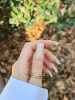 ناخن مصنوعی رنگ ناخن راسا طرح فرنچ کد RSF07