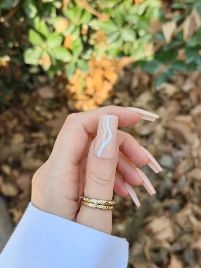 ناخن مصنوعی رنگ ناخن راسا طرح فرنچ کد RSF07