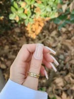 ناخن مصنوعی رنگ ناخن راسا طرح فرنچ کد RSF08