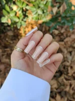 ناخن مصنوعی رنگ ناخن راسا طرح فرنچ کد RSF08