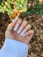 ناخن مصنوعی رنگ ناخن راسا طرح فرنچ کد RSF10