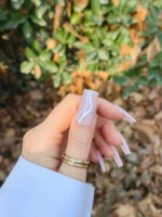 ناخن مصنوعی رنگ ناخن راسا طرح فرنچ کد RSF11