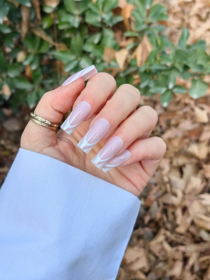 ناخن مصنوعی رنگ ناخن راسا طرح فرنچ کد RSF12