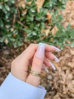 ناخن مصنوعی رنگ ناخن راسا طرح فرنچ کد RSF12