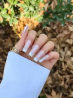 ناخن مصنوعی رنگ ناخن راسا طرح فرنچ کد RSF14