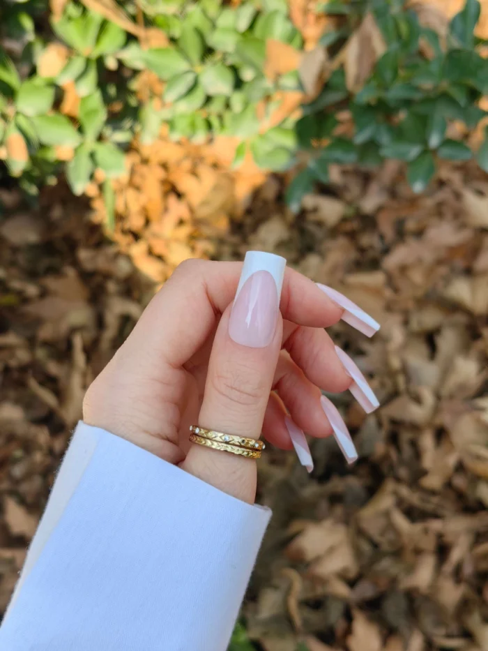 ناخن مصنوعی رنگ ناخن راسا طرح فرنچ کد RSF14