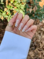 ناخن مصنوعی رنگ ناخن راسا طرح فرنچ کد RSF15