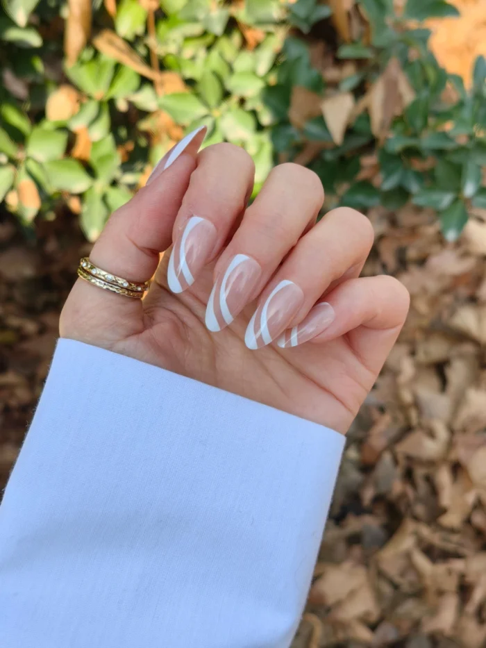 ناخن مصنوعی رنگ ناخن راسا طرح فرنچ کد RSF15