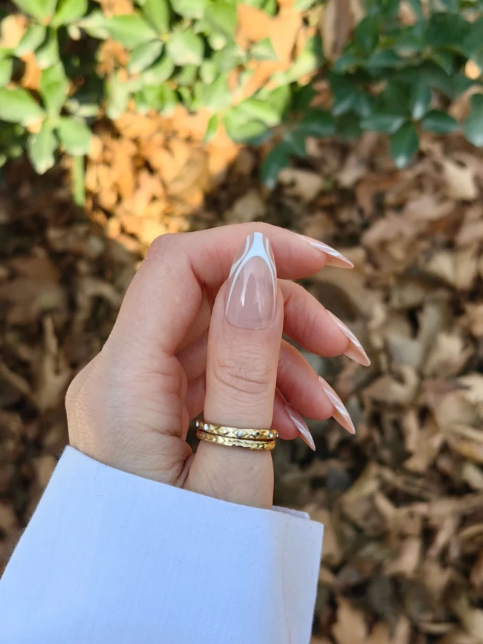 ناخن مصنوعی رنگ ناخن راسا طرح فرنچ کد RSF18