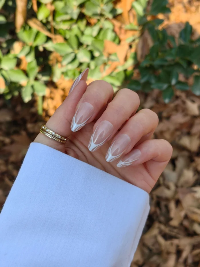 ناخن مصنوعی رنگ ناخن راسا طرح فرنچ کد RSF18