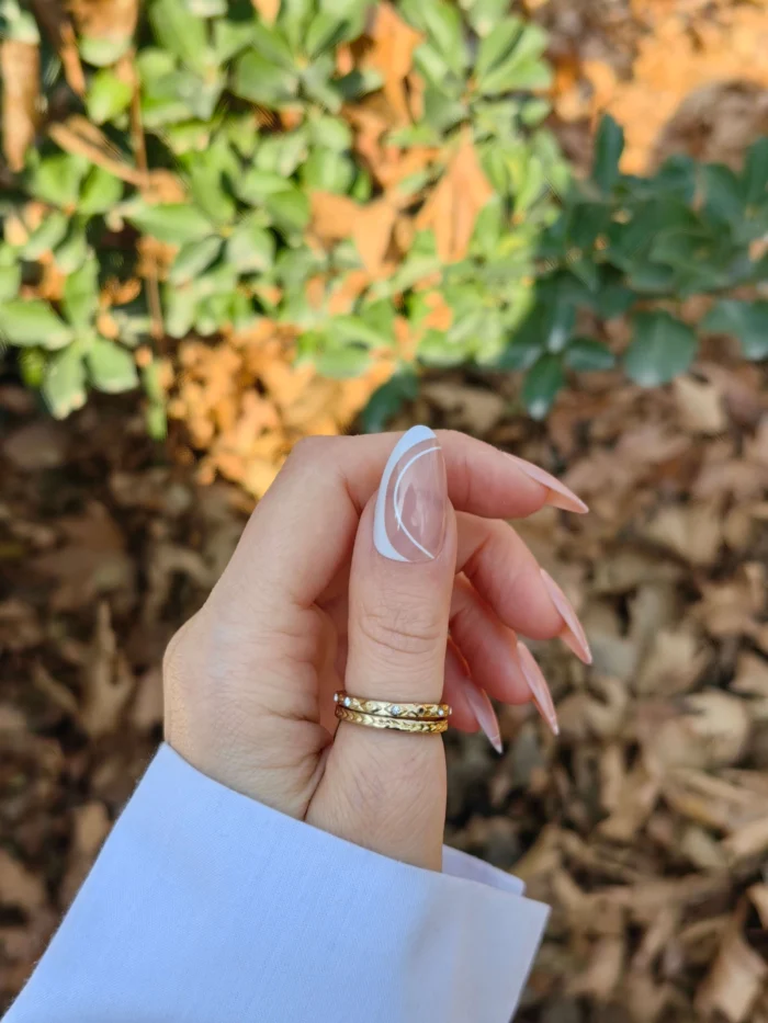 ناخن مصنوعی رنگ ناخن راسا طرح فرنچ کد RSF19