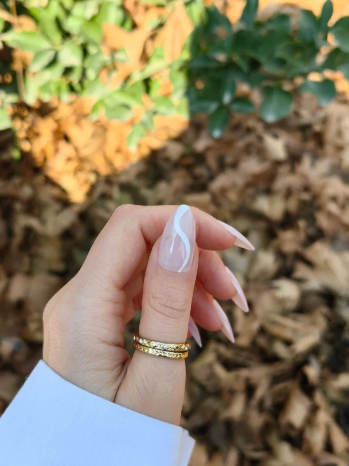 ناخن مصنوعی رنگ ناخن راسا طرح فرنچ کد RSF22