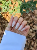 ناخن مصنوعی رنگ ناخن راسا طرح فرنچ کد RSF24