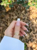 ناخن مصنوعی رنگ ناخن راسا طرح فرنچ کد RSF04