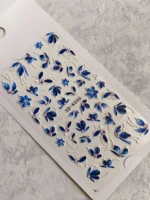 لنز و استیکر [اسلایدر] برجسته ناخن راسا طرح گل و پروانه کد RSL06