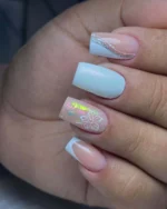 ناخن مصنوعی راسا مناسب عروس رنگ سفید و کالباسی