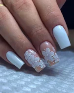 ناخن مصنوعی راسا مناسب عروس طرح گل پنج پر