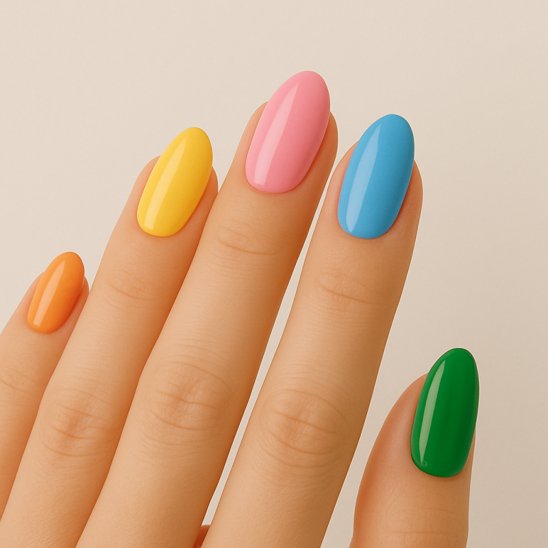 ناخن مصنوعی رنگی رنگی