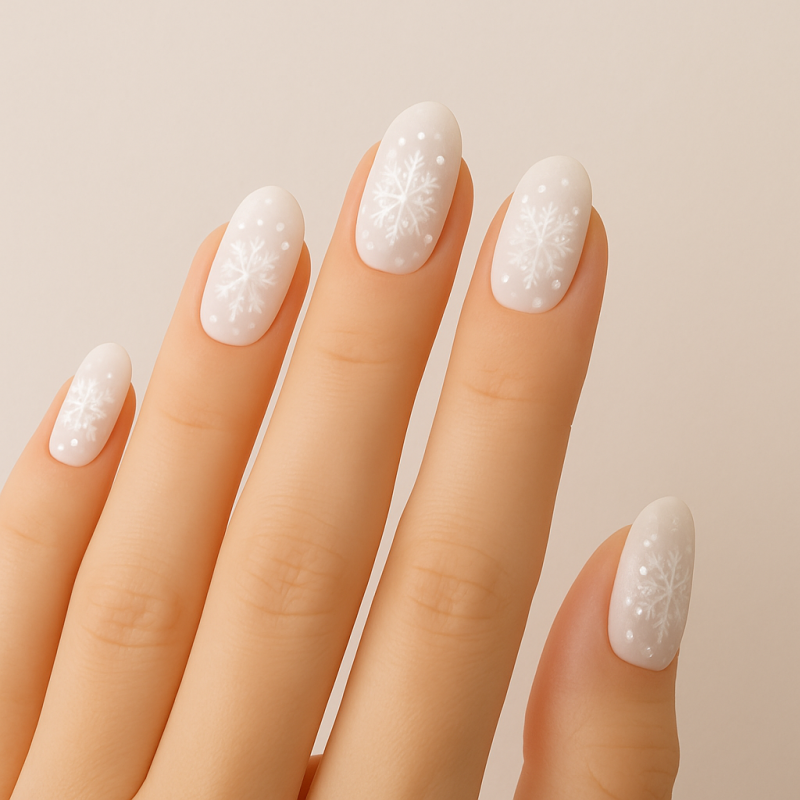 ناخن مصنوعی طرح برف