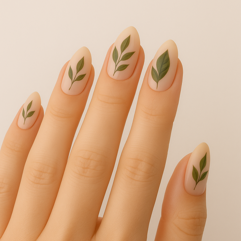 ناخن مصنوعی طرح برگ