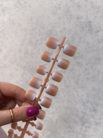 ناخن مصنوعی پا آمبره بیس کرم ست 30 تایی