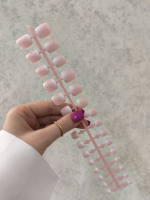 ناخن مصنوعی پا آمبره بیس صورتی