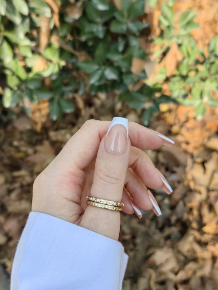 ناخن مصنوعی رنگ ناخن راسا طرح فرنچ کد RSF01