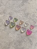 استیکر برجسته ناخن راسا طرح قلب رنگی کرومی شفاف