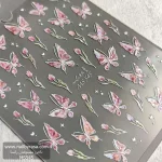 لنز و استیکر [اسلایدر] برجسته ناخن راسا طرح گل و پروانه کد RSL12