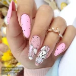 ناخن مصنوعی راسا مدل صورتی طرح خرگوش