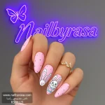 ناخن مصنوعی راسا مدل صورتی طرح خرگوش