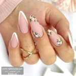 ناخن مصنوعی راسا مدل فرنج و گل بابونه