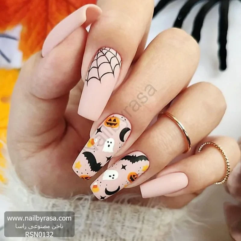 ناخن مصنوعی راسا مدل دارک طرح خفاش و روح