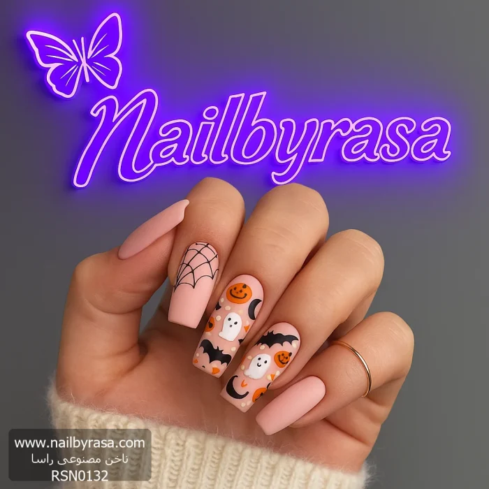 ناخن مصنوعی راسا مدل دارک طرح خفاش و روح
