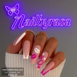 ناخن مصنوعی راسا مدل فرنج طرح لب و قلب