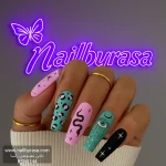 ناخن مصنوعی راسا مدل چشم و مار و پلنگی