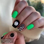 ناخن مصنوعی راسا مدل سبز طرح اسمایل