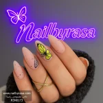 ناخن مصنوعی راسا مدل نود طرح گل زرد