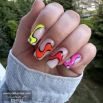 ناخن مصنوعی راسا مدل ماربل تک رنگ