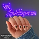 ناخن مصنوعی راسا مدل فوبل و قلب مشکی