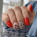 ناخن مصنوعی راسا مدل قرمز گورخری