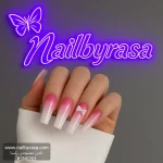ناخن مصنوعی بلند راسا مدل بیبی بومر رنگ صورتی شاین دیسکو