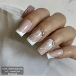 ناخن مصنوعی راسا مدل فرنچ و گل مناسب عروس