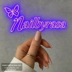 ناخن مصنوعی رنگی ساده راسا رنگ پوست پیازی روشن فرم