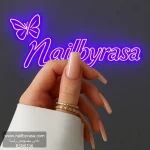 ناخن مصنوعی رنگی ساده راسا رنگ هلویی بیس نود فرم مربع براق